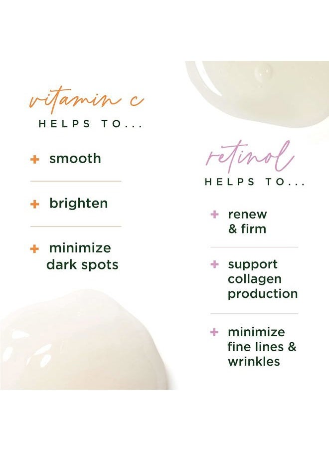 Facial Skin Care Set, Brightening, Firming, Hydrating, Dry Face, Dermatologist Tested - Vitamin C Serum (Brightens) + Retinol Serum (Smooths) - Skin Care Kit, 2 count of 1 Fl Oz