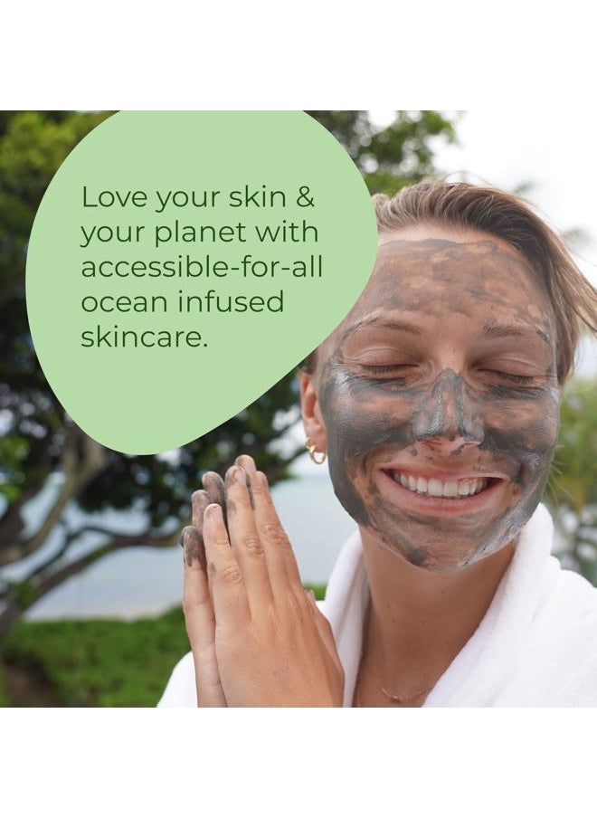 Sea-el Sea Kelp Mud Face Mask Skincare Activated Charcoal & Bentonite Clay Detox & Repair Facial Mask Calming Hydration Boost - Turmeric & Aloe Daily Glow Essentials for Women & Men - 2oz