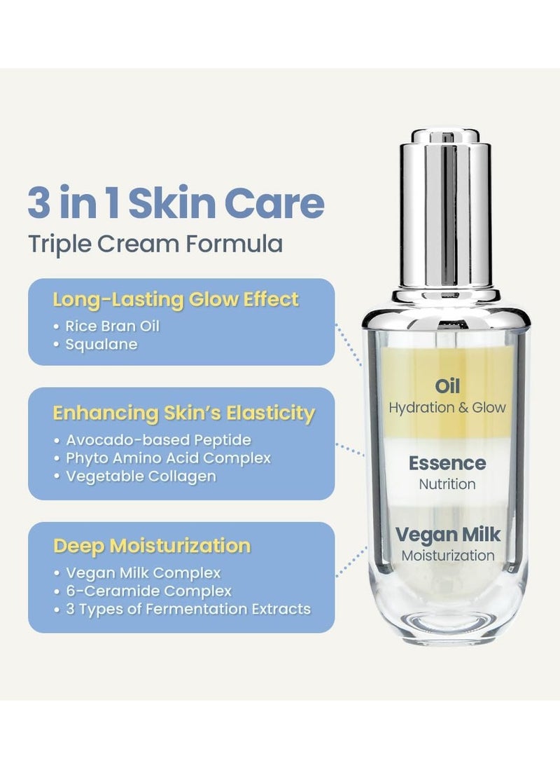TIRTIR Ceramic Milk Ampoule 40ml – Hydrating & Brightening Serum for Radiant Skin, Deep Moisture & Barrier Repair, Lightweight Korean Skincare for Dry & Sensitive Skin
