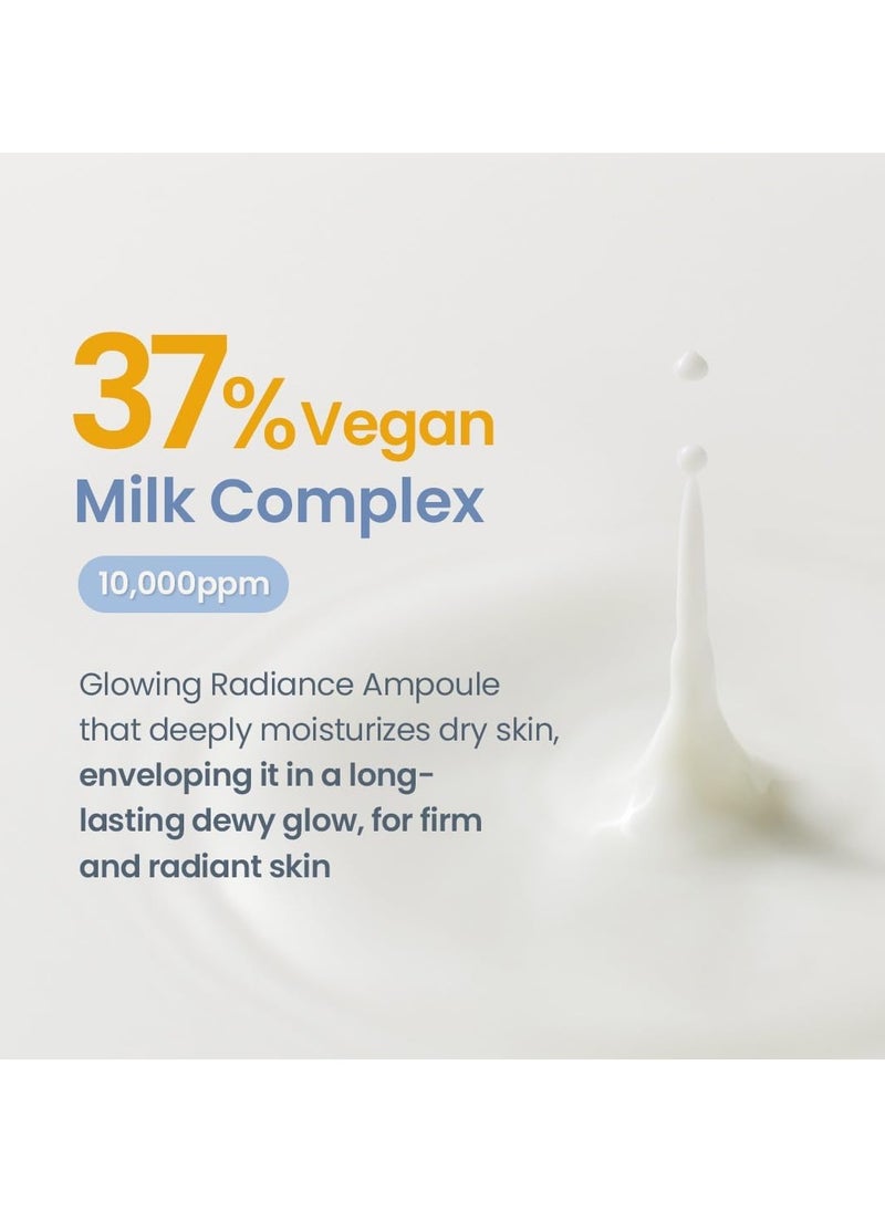 TIRTIR Ceramic Milk Ampoule 40ml – Hydrating & Brightening Serum for Radiant Skin, Deep Moisture & Barrier Repair, Lightweight Korean Skincare for Dry & Sensitive Skin