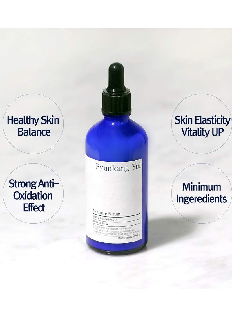Pyunkang Yul Moisture Serum – 100ml Hydrating Korean Facial Serum + Deep Moisture Ampoule – Lightweight, Vegan Skincare for Dry, Sensitive Skin – Original K-Beauty