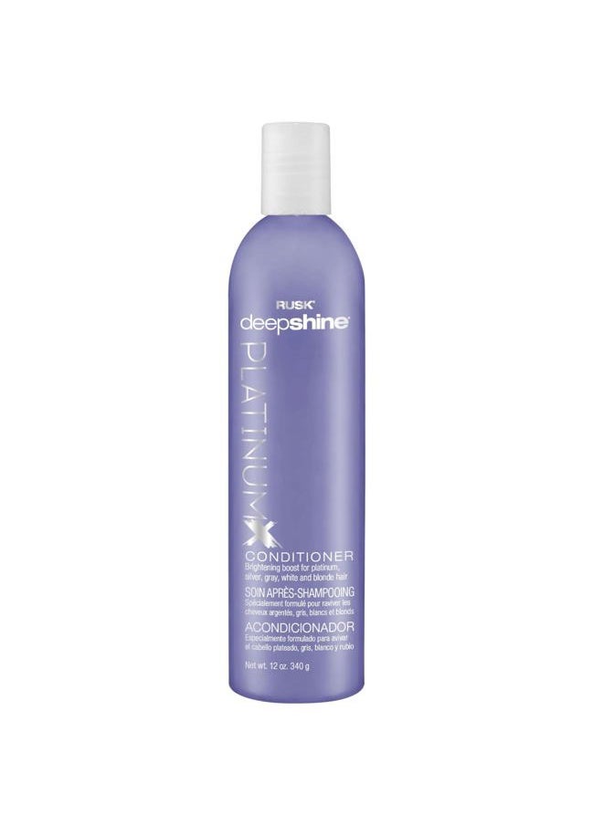 Deepshine Platinum Conditioner, Gentle Conditioner Eliminates Brassiness, Brightening Boost for Platinum, Silver, Gray, White, and Blonde Hair, 12 oz