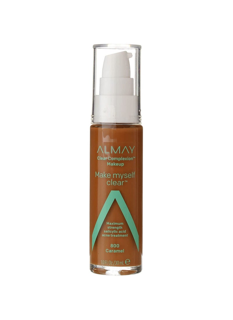 Almay Clear Complexion Make Myself Clear Foundation Makeup Caramel 800 1 fl oz