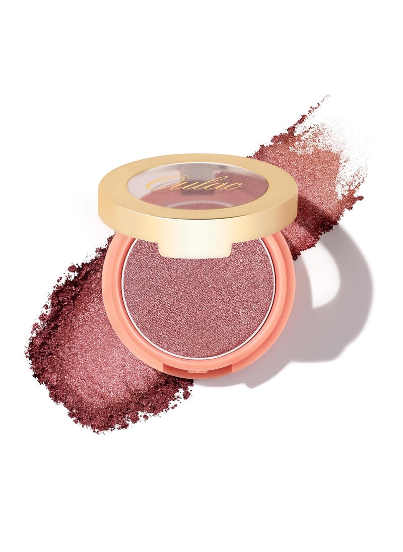 Oulac Shimmer Blush Cheek 2 in 1 Powdery Blush  Highlighter  PigmentedBlendable  Shape  Highlight Face Vegan  CrueltyFree  48g F01 Love Attraction