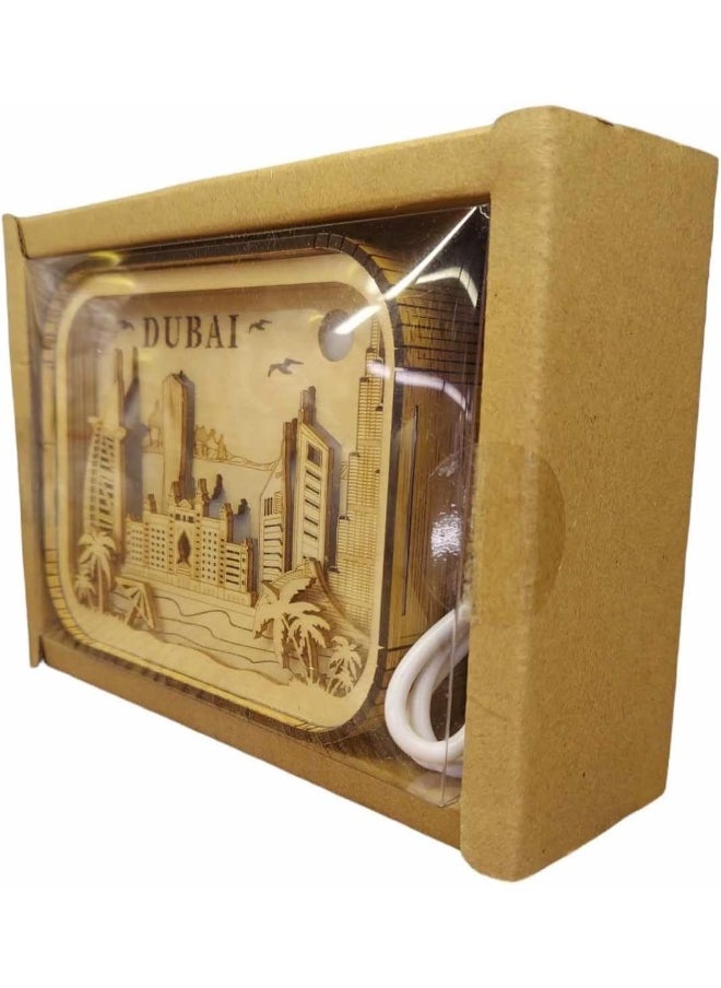 Dubai Souvenir Gift, Light Box Led Paper Light Box with Finger Touch for Increasing the Light Brightness by One Click on the Top of the Box