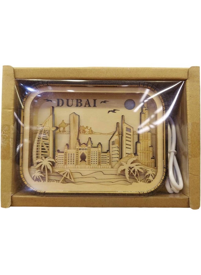 Dubai Souvenir Gift, Light Box Led Paper Light Box with Finger Touch for Increasing the Light Brightness by One Click on the Top of the Box
