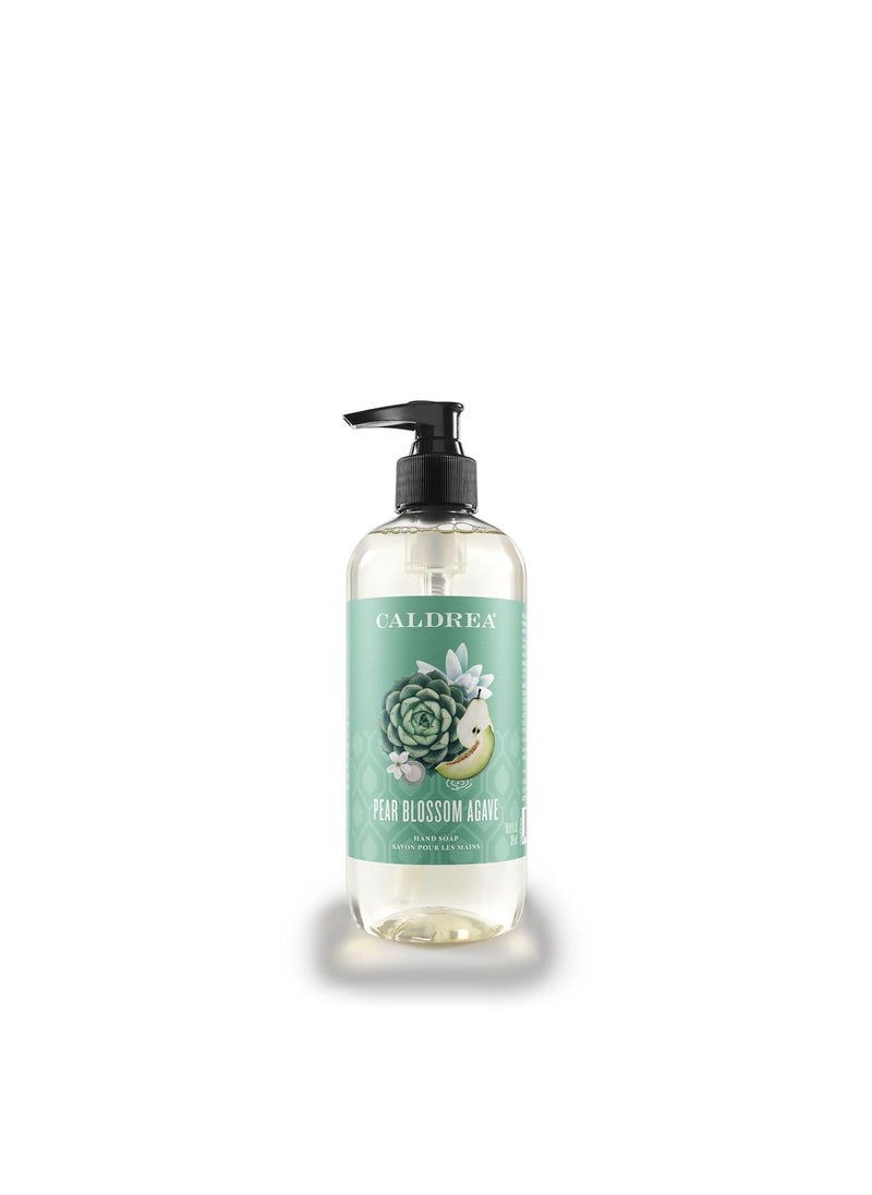 Caldrea Hand Wash Soap Aloe Vera Gel Olive Oil and Essential Oils to Cleanse and Condition Pear Blossom Agave Scent 108 oz Packaging May Vary