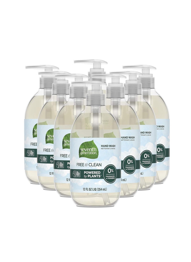 Seventh Generation Liquid Hand Soap Fragrance Free Free  Clean Unscented Hand Soap 12 Floz Pack of 8