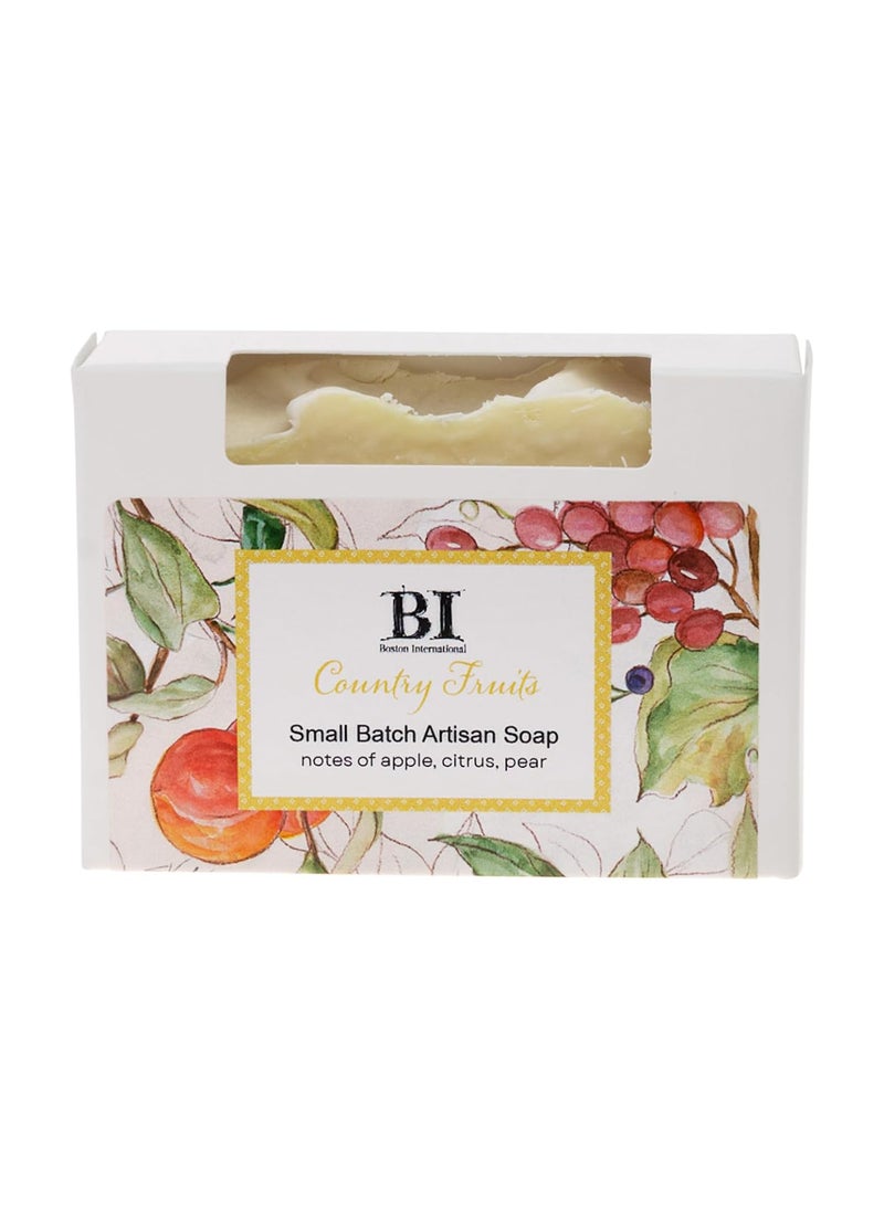 Boston International Scented Bar Soaps Made in the USA Small Batch Artisan Cold Process Soap 45 Ounces Country Fruits Apple Citrus Pear