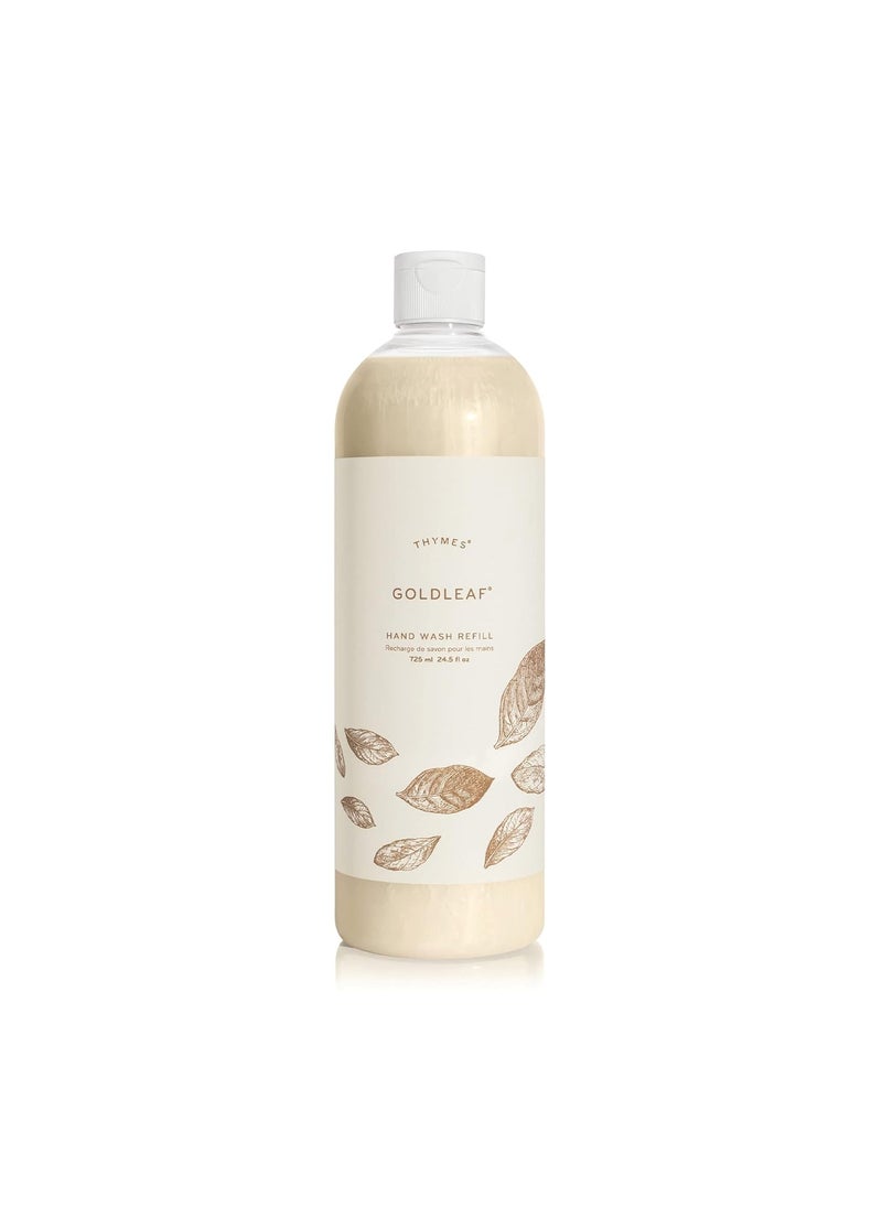 Thymes Hand Wash Refill  Lightly Scented Liquid Hand Soap for Bathroom and Kitchen Refill  Moisturizing Formula with Natural Ingredients Goldleaf 245 fl oz