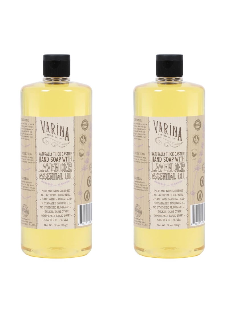 Varina Liquid Soap  Liquid Organic Castile Soap Lavender  32oz