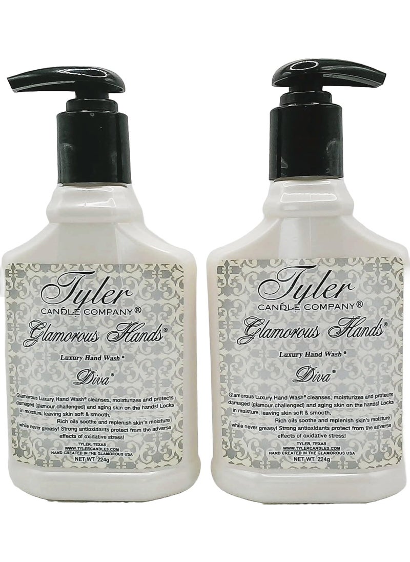 Tyler Glamorous Hands Diva Luxury Hand Wash 8 Ounce pack of 2