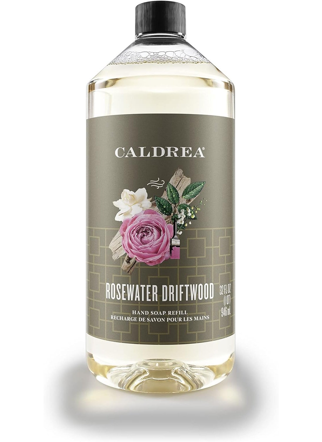 Caldrea Hand Soap Refill Aloe Vera Gel Olive Oil And Essential Oils To Cleanse And Condition Rosewater Driftwood Scent 32 Oz
