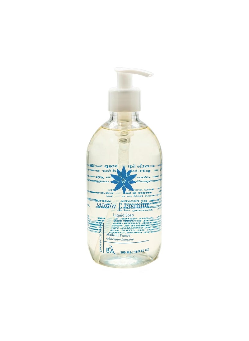 Provence Sante Natural Liquid Soap  Moisturizing Almond Oil Hand Soap with Exotic Jasmine Scent  Elegant Pump Dispenser for Kitchen  Bath 169 oz