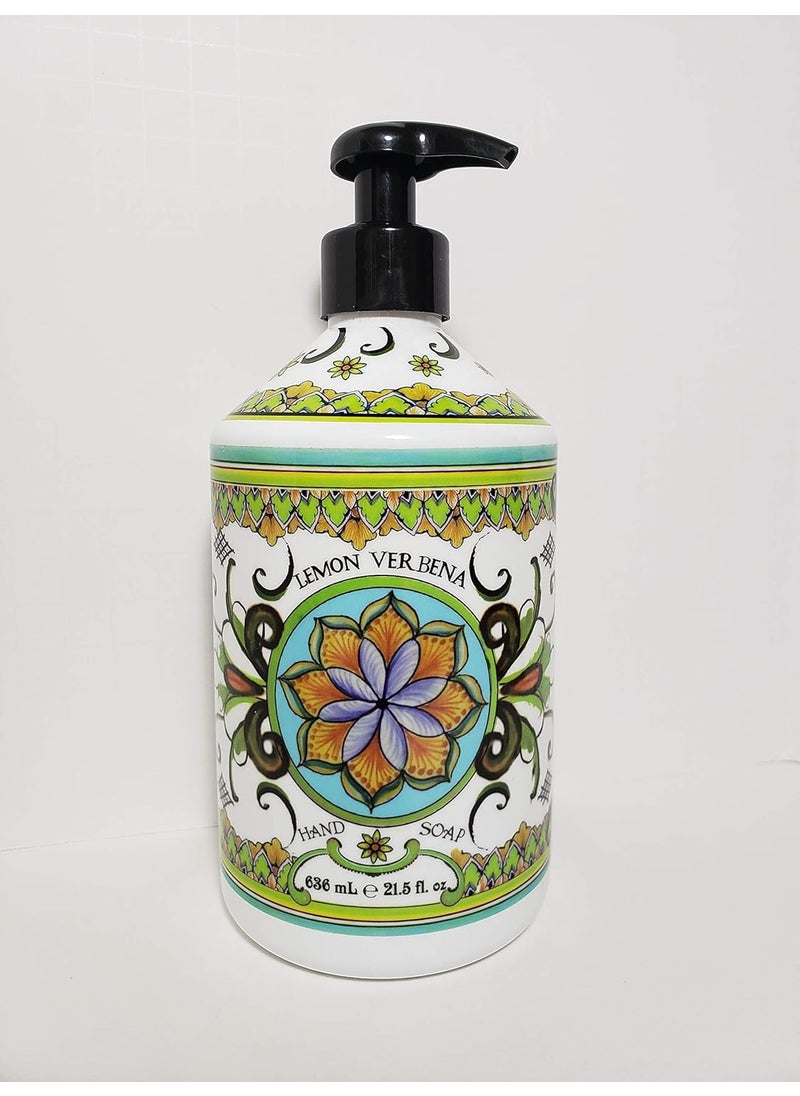 Lemon Verbena Hand Soap  Perfect Kitchen Decor Soap  Organic Liquid Hand Soap with Italian Soap Dispenser  Bathroom or Kitchen 215 Fl Oz