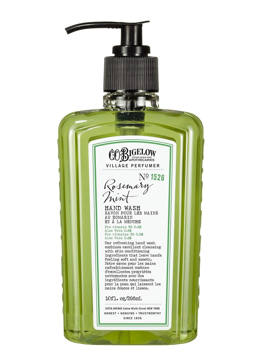 CO Bigelow Hand Wash Rosemary Mint Village Perfumer Moisturizing Hand Soap for Bathroom  Kitchen with Aloe Vera and ProVitamin B5 10 fl oz