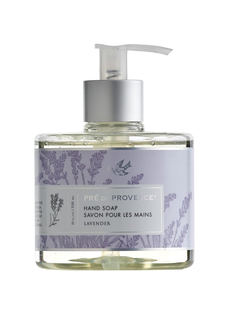 Pre de Provence Collection Liquid Hand Soap Sooths  Softens while Cleansing Enriched with Shea Butter Vitamin E  Glycerin Soft  Soothing 11 fl oz Lavender