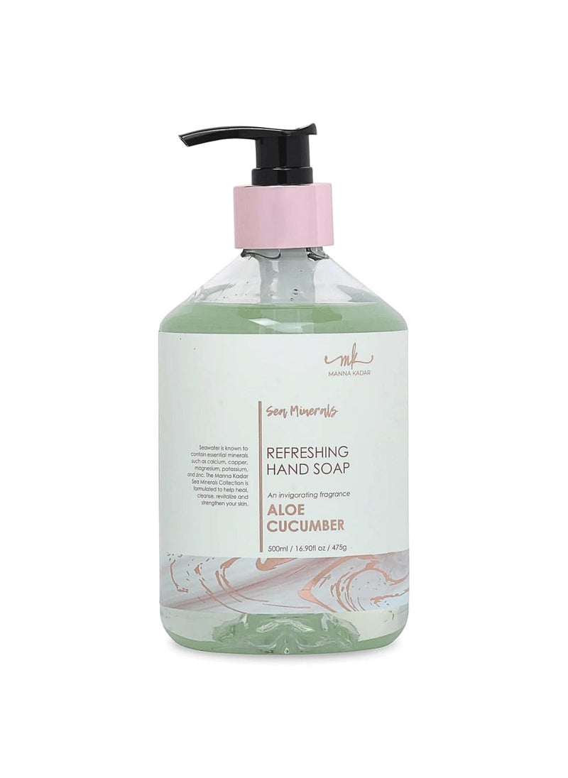 Manna Kadar Beauty Dead Sea Minerals Refreshing Hand Soap Aloe Cucumber  Cleans Away Dirt UltraMoisturizing Lather Leave Hands Feeling Fresh  Renewed Gentle Seawater With Essential Minerals