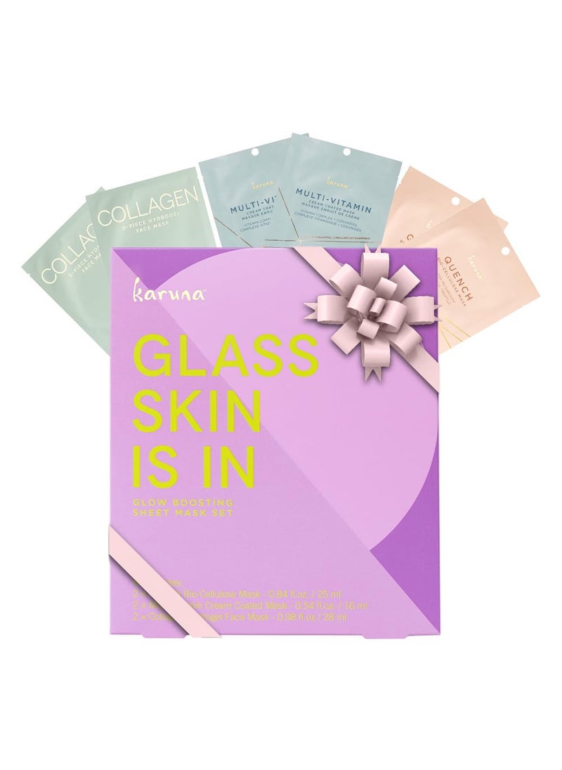 Karuna Glass Skin Is In  Sheet Mask Set 6 Pack