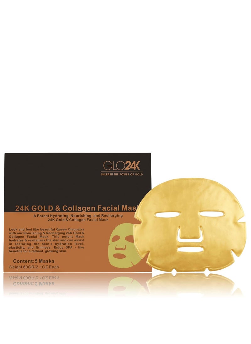 24K GOLD and Collagen Facial Mask A Potent Hydrating Nourishing and Recharging 24K Gold and Collagen Facial Mask