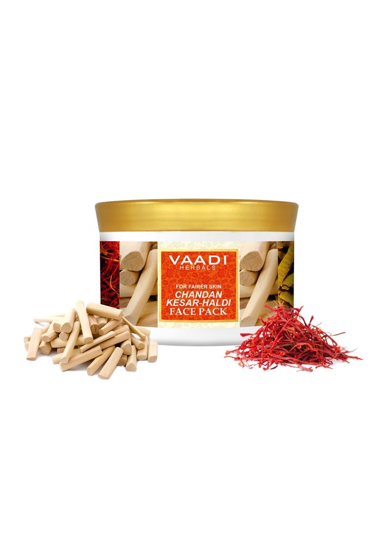 Sandalwood and Saffron Face Pack  Herbal Face Pack  ALL Natural  Sulfate Free  Suitable for All Skin Types  Value Pack of 600 gms 2116 Oz  Vaadi Herbals