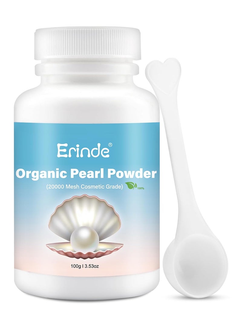 Erinde Freshwater Pearl Powder Organic 100g 100 Natural Pearl Powder Organic Pearl Powder for DIY Face Mask Cream Serums Lotion Deep Cleansing PoreShrinking AntiAging Facial Mask