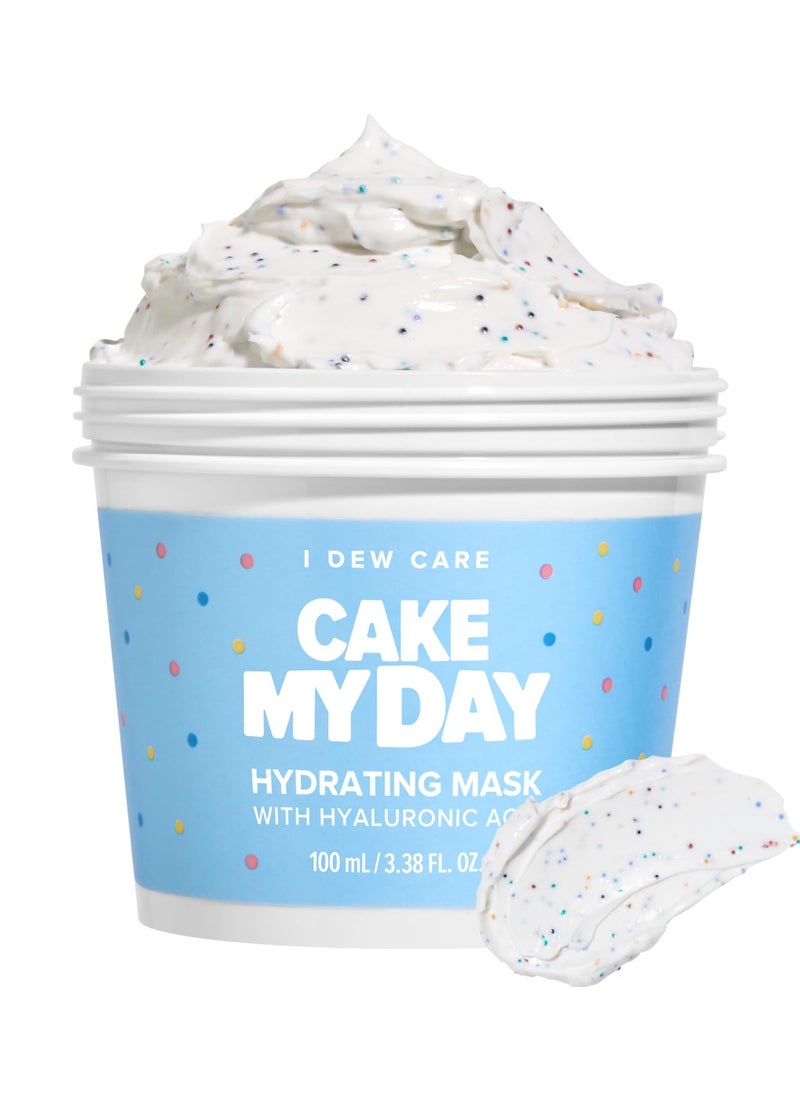 I DEW CARE Wash Off Face Mask  Cake My Day  With Hyaluronic Acid Self Skin Care Facial Treatment Vegan CrueltyFree ParabenFree Exfoliating Deep Cleansing Detox Pore Refining 338 Oz