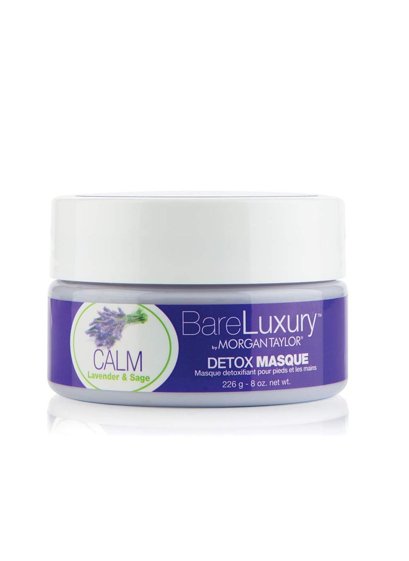 Morgan Taylor BareLuxury Calm Lavender  Sage Masque Jar 8 oz  Soothing  Hydrating PediMani Mask with Lavender  Sage for Relaxed Rejuvenated Skin