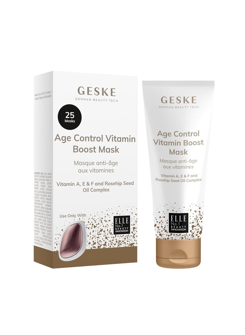 GESKE Age Control Vitamin Boost Mask  Use with our Sonic Warm  Cool Mask  Face Mask with Vitamin A E  F and Rosehip Seed Oil Complex  Enriching Formula  For Normal Skin  Vegan  Crueltyfree