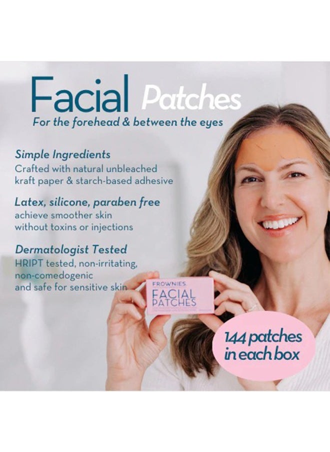 The Original Wrinkle Patch, Facial Patches, Hypoallergenic Facial Patches to Smooth & Soften, Corners of Eyes and Mouth, for Overnight Use, 144 Patches