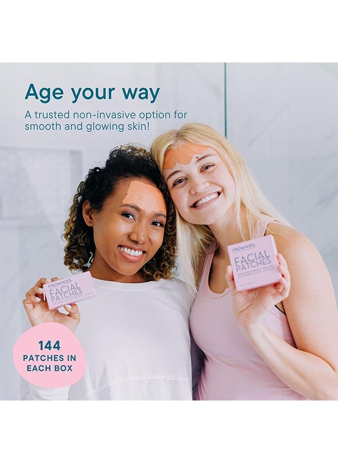 The Original Wrinkle Patch, Facial Patches, Hypoallergenic Facial Patches to Smooth & Soften, Corners of Eyes and Mouth, for Overnight Use, 144 Patches