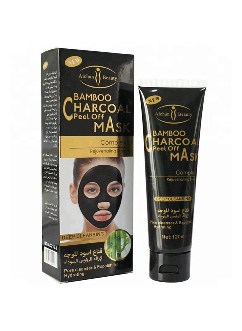 AICHUN BEAUTY Bamboo Charcoal Peel Off Mask Complex Rejuvenating System Deep Cleansing Exfoliating Hydrating 120ml406floz