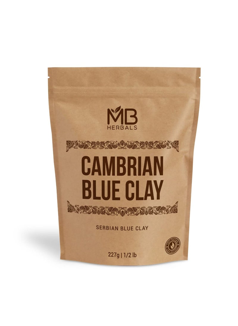 MB Herbals Cambrian Blue Clay 8oz 05lb  227G  Serbian Blue Clay  For Face Masks Soaps Peel Off Masks and Face  Body Scrubs