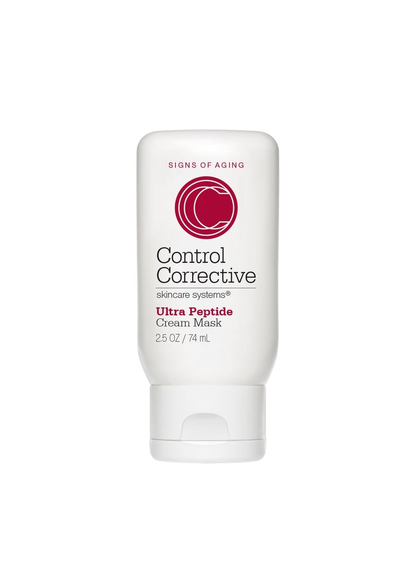 CONTROL CORRECTIVE Ultra Peptide Cream Mask 25 Oz  Advanced Peptide Retinol  Lactic Acid Anti Aging Mask Revitalize Collagen  Elastin Production To Smooth Skin Restores Plumpness  Hydration