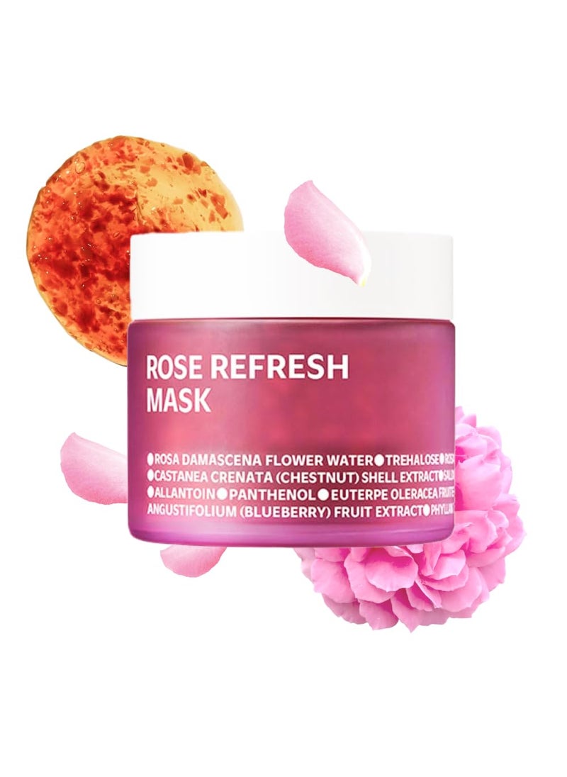 ISOI Bulgarian Rose Refresh Mask Hydrating Mask with 70 Bulgarian Rose Water for Deep Hydration  Soothing Care Korean Skin Care 282 fl oz 80g