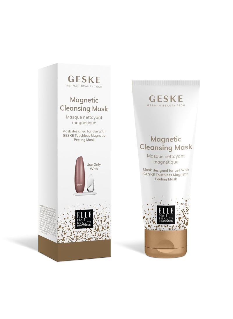 GESKE Magnetic Cleansing Mask  Use with our Touchless Magnetic Peeling Mask  Deep Skin Cleansing  Face Mask with Magnetic Particles  Vitamin E  Glycerin  Gentle Formula  Refines Complexion