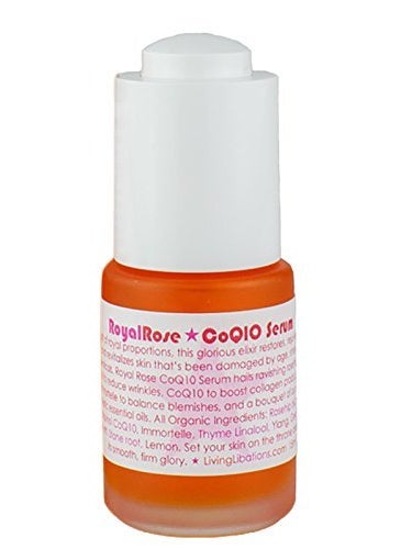 Living Libations  Organic Wildcrafted Royal Rose CoQ10 Face Serum 5 oz  15 ml