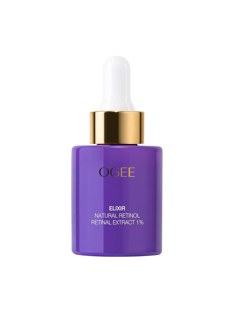 Ogee Natural Retinol Retinal 1 Elixir  Certified Organic AntiAging Face Serum For Smooth Firm Skin
