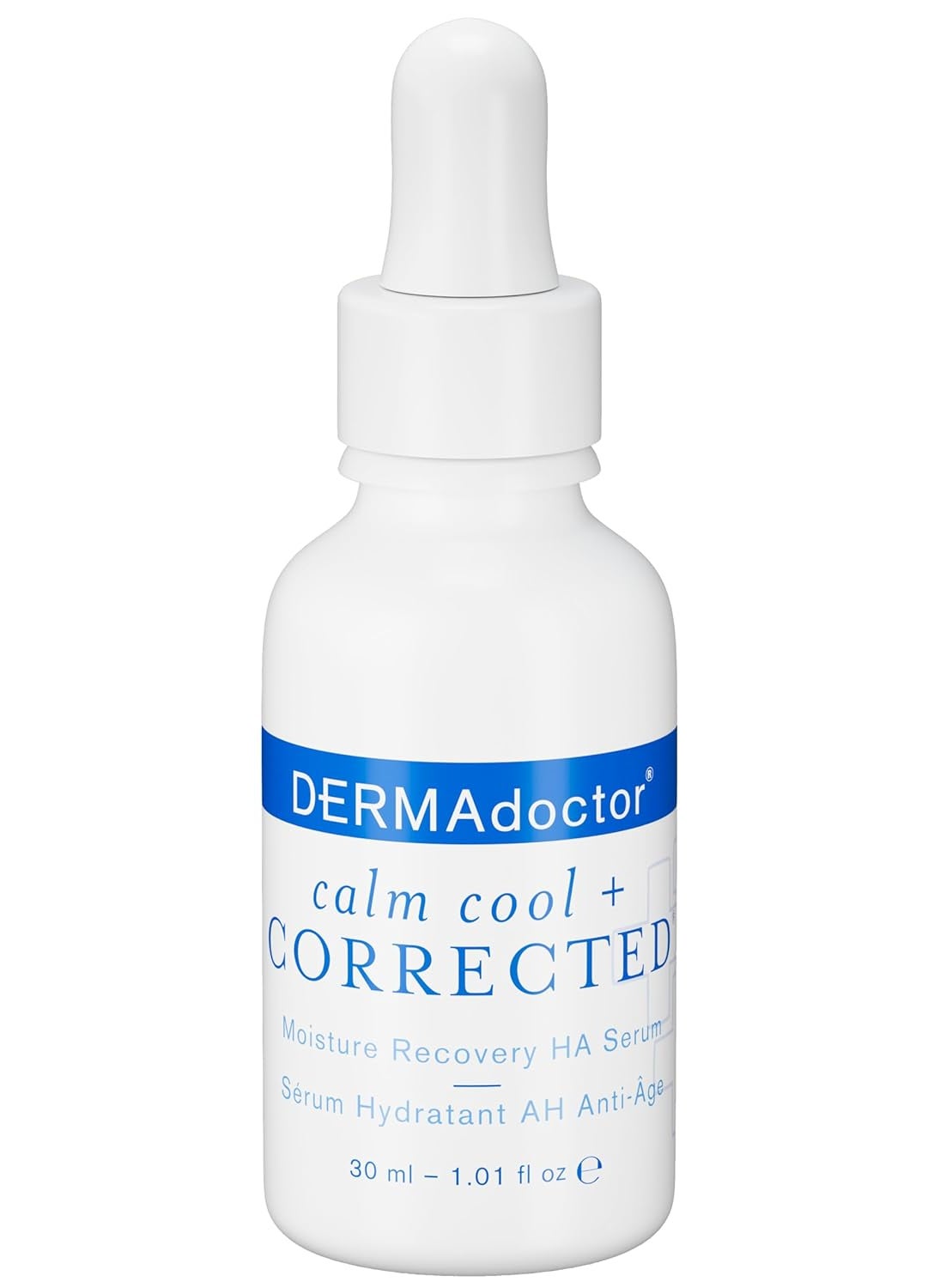 DERMAdoctor Calm Cool  Corrected Dermatologist Formulated Moisture Recovery Hyaluronic Acid Serum with Vitamin C  Niacinamide Hydrating  Brightening Anti Aging Serum for Sensitive Skin  1 fl oz