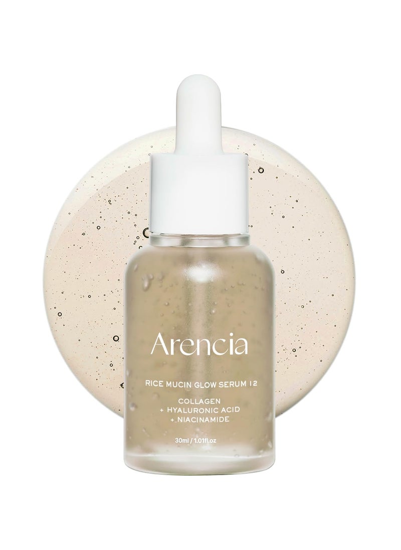 Rice Mucin Glow Serum Collagen  Hyaluronic Acid  Niacinamide 101 fl oz