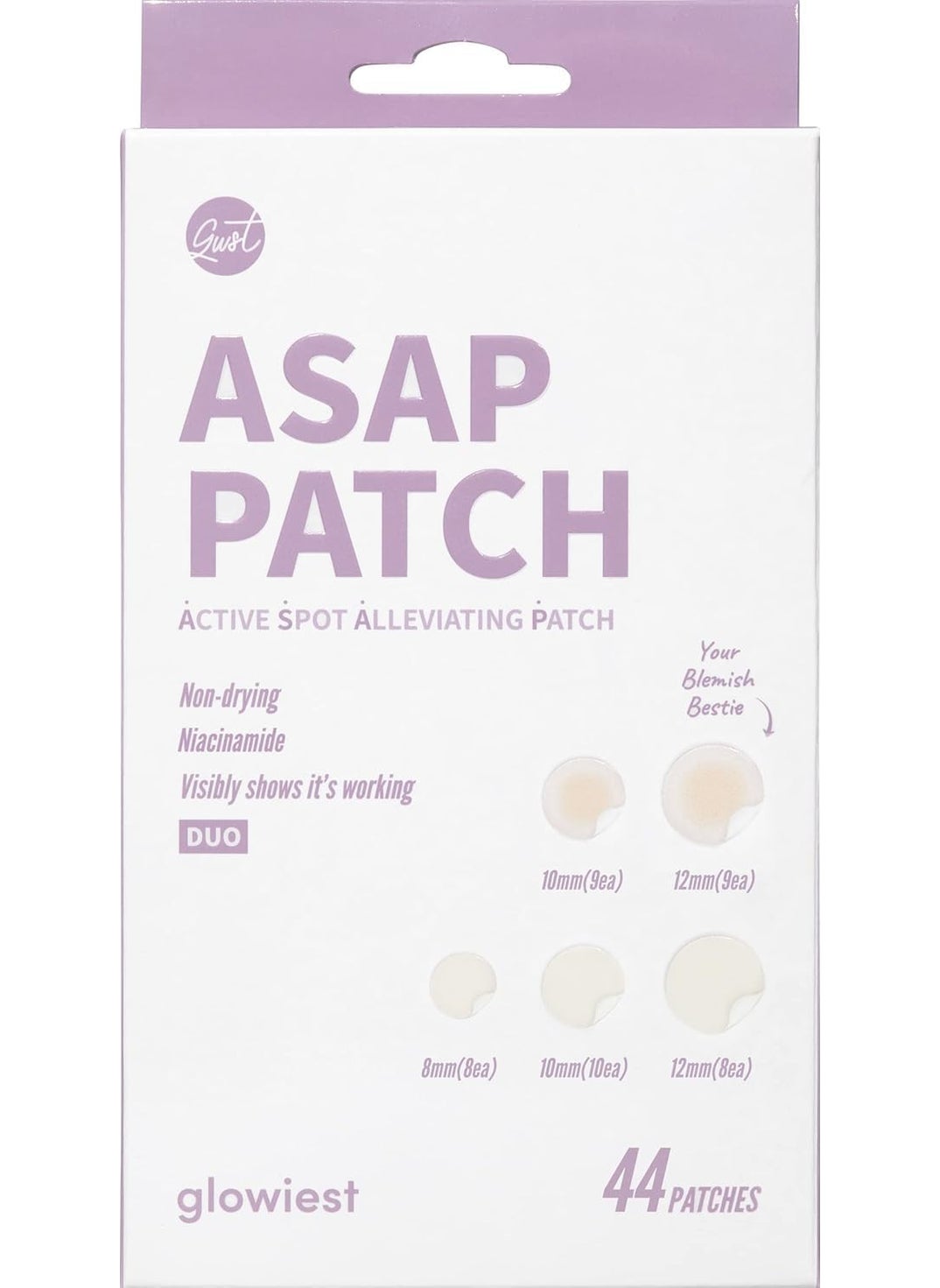 ASAP Active Spot Alleviating Patch 44 Patches DUO 8mm 10mm 12mm Spot patches  Premium Hydrocolloid Dressing Dots  Simple  Easy Active Treatment