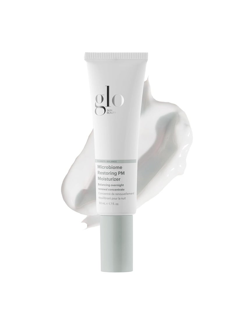 Glo Skin Beauty Microbiome Restoring PM Moisturizer  Oil Free Nighttime GelCream for AcneProne Oily Skin Repairs Skins Moisture Barrier Reduces the Appearance of Pores Fine Lines  Wrinkles