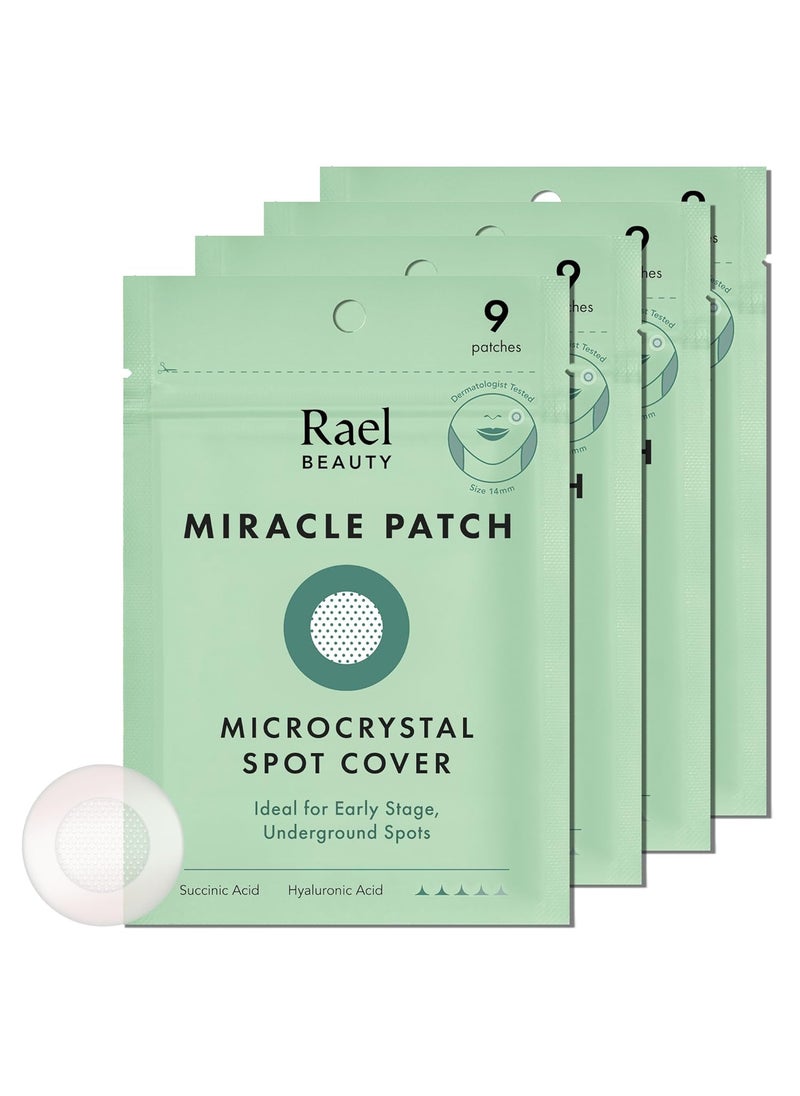 Rael Pimple Patches Miracle Microcrystal Spot Cover  Hydrocolloid Acne Patch with Tea Tree Oil Early Stage Zits and Blemish Korean Skin Care Vegan Cruelty Free 36 Count