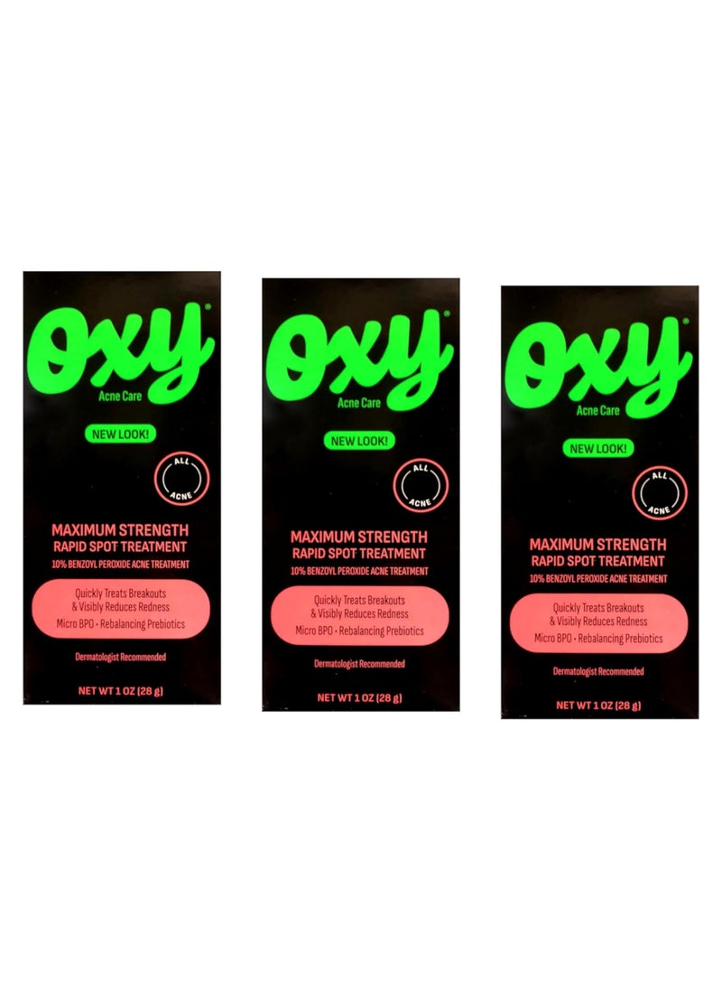OXY Acne Medication Maximum Action Spot Treatment 082 oz Pack of 3