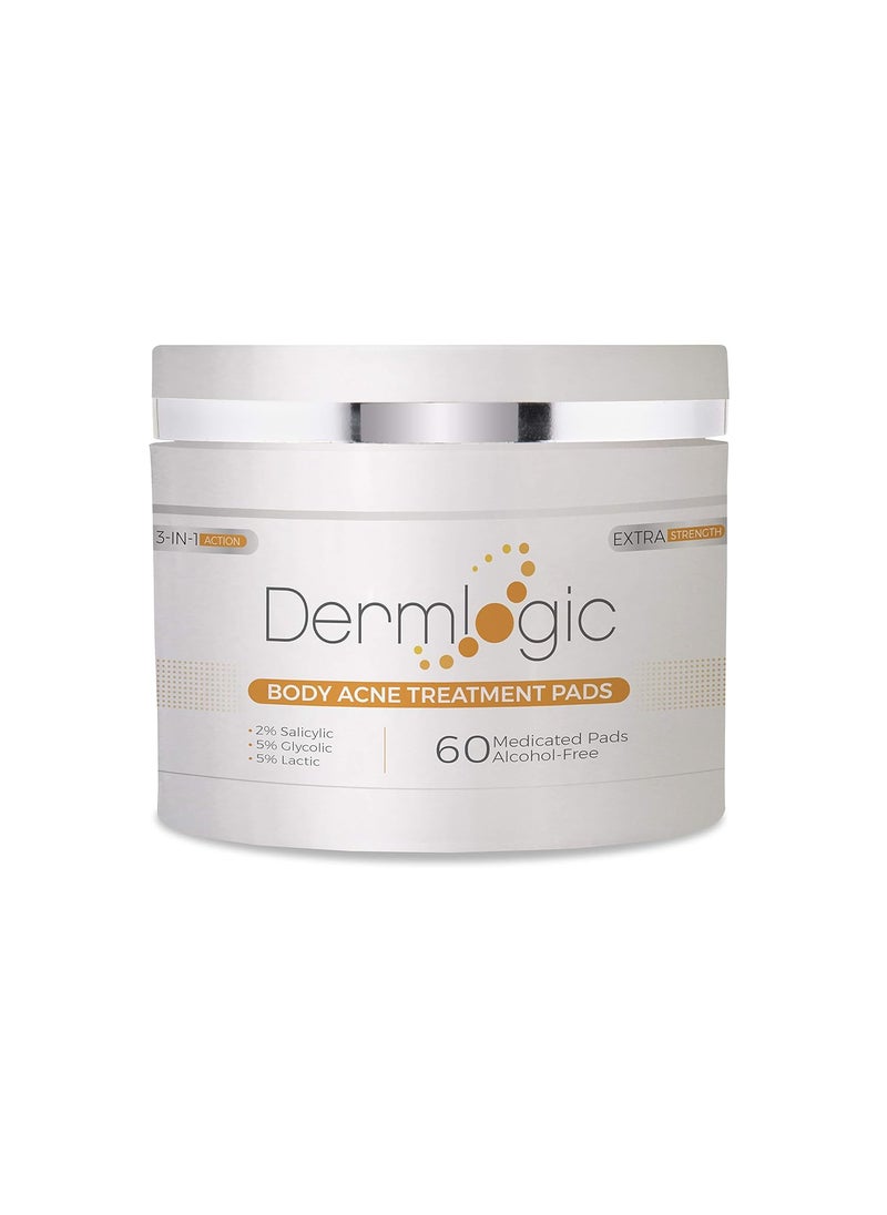 Acne Treatment PadsContains Glycolic Lactic Salicylic Acid Eliminates Oily Skin Clogged Pores  Cystic Breakouts Removes Dark Spots Whitehead  Blackhead Pimples for Face  Body