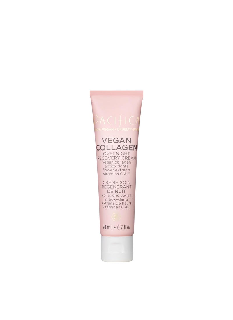 Pacifica Vegan Collagen Mini Overnight Recovery Cream Revives  Hydrates Skin For All Skin Types Vegan  CrueltyFree 07 Fl Oz