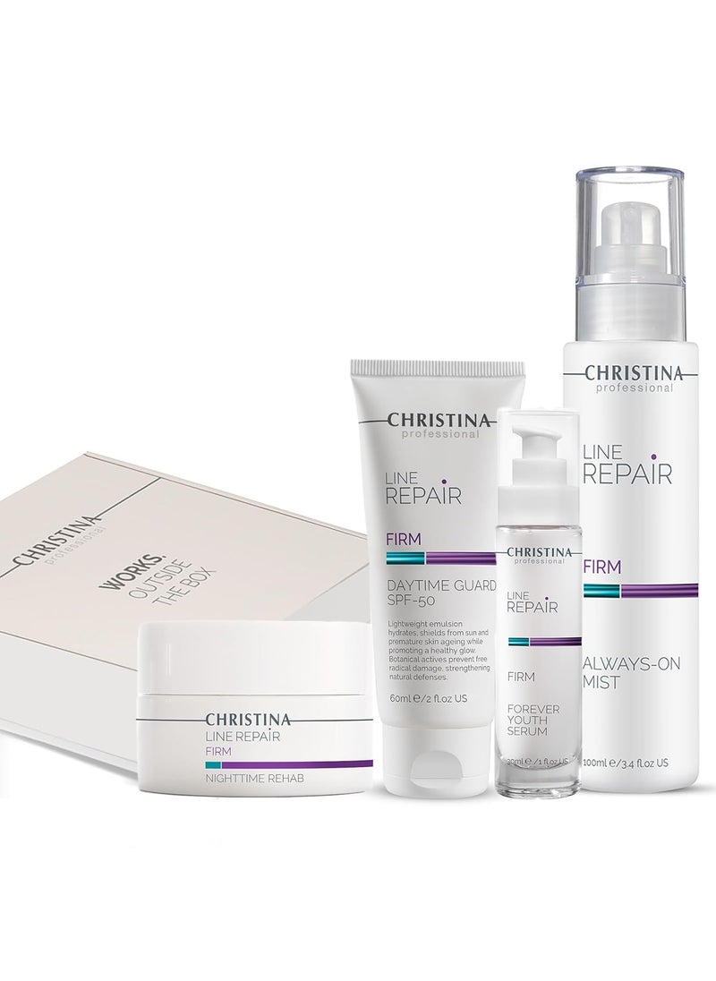 Christina Christmas Gift Box 2 Line Repair Firm  Cleanser Serum SPF50 Cream Night Cream