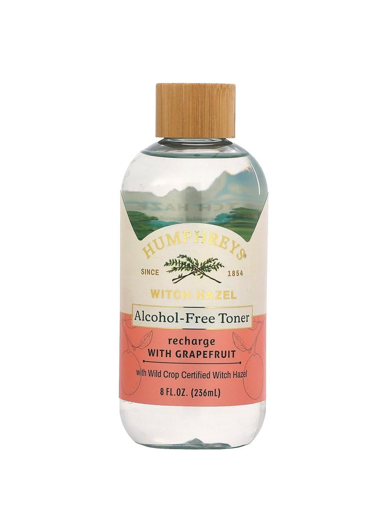Humphreys Recharge Witch Hazel  Grapefruit AlcoholFree Toner Clear 8 Ounce Pack of 1