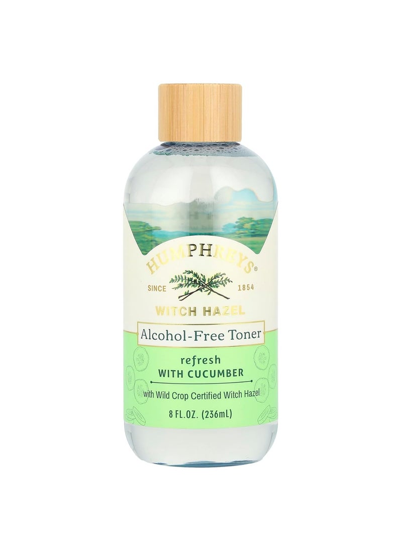 Humphreys Refresh Witch Hazel with Cucumber AlcoholFree Toner Clear 8 Oz Pack of 1