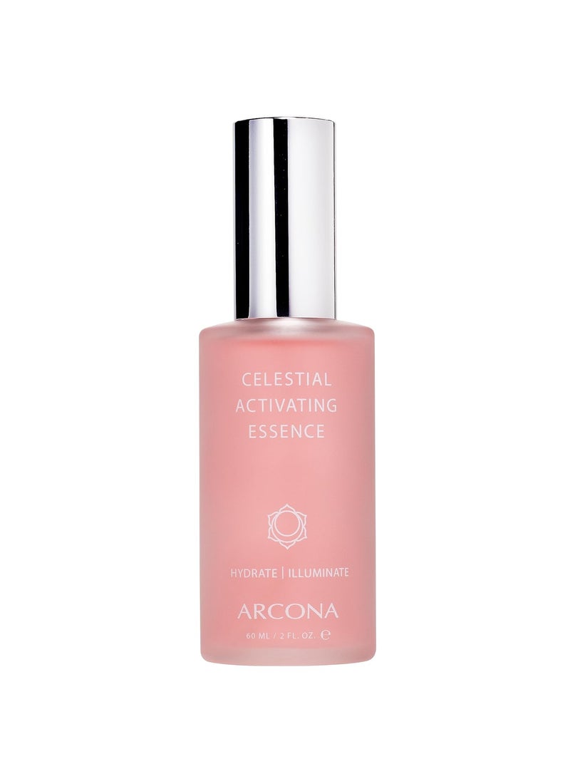 ARCONA Celestial Activating Essence  Rose Water Toner For Face Organic Bergamot Rosa Damascena Flower Oil Chamomilla Flower Extract  2 Fl Oz Made In The USA